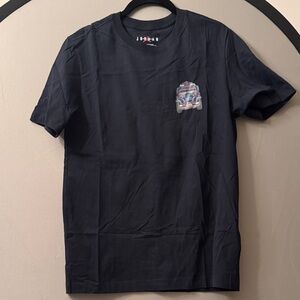 Black T-Shirt with Philippines Pocket Detail